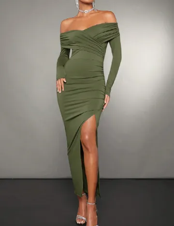 Rochie lunga SHEIN, verde Verde