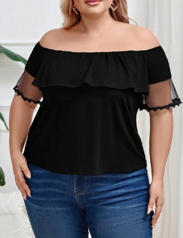 Bluza SHEIN CURVE, negru