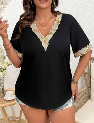 Bluza SHEIN CURVE, negru