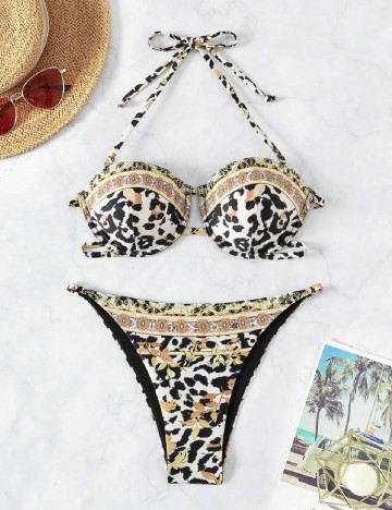 Costum de baie SHEIN, animal print