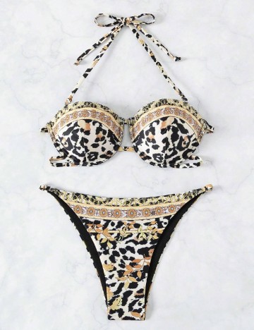 Costum de baie SHEIN, animal print