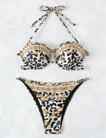 Costum de baie SHEIN, animal print Animal print