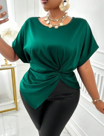 Bluza SHEIN CURVE, verde