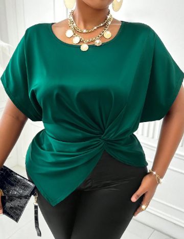 Bluza SHEIN CURVE, verde