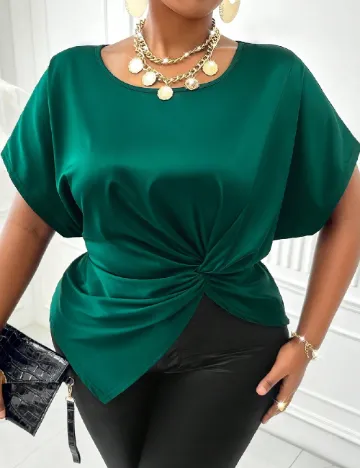 Bluza SHEIN CURVE, verde Verde