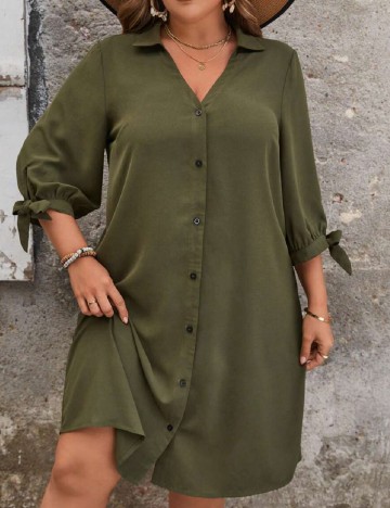 Rochie medie SHEIN CURVE, verde