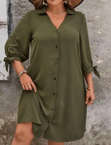 Rochie medie SHEIN CURVE, verde Verde