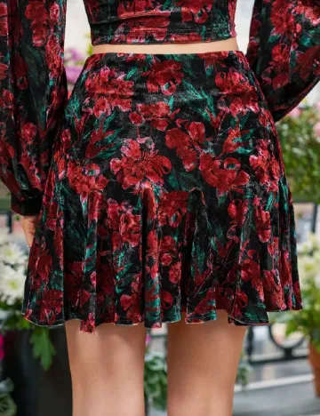 Fusta SHEIN, floral Floral print