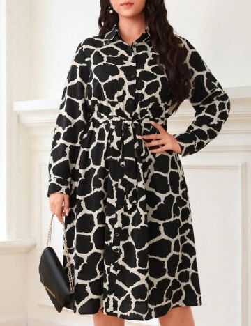 Rochie medie SHEIN CURVE, animal print