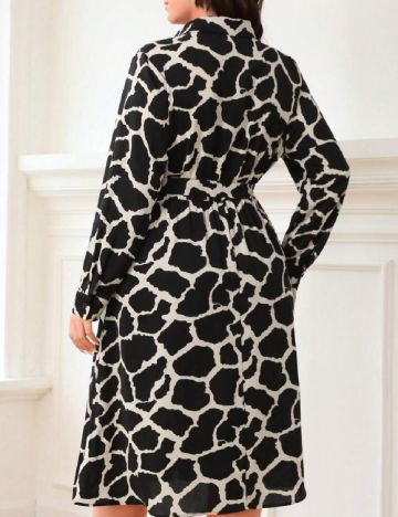 Rochie medie SHEIN CURVE, animal print