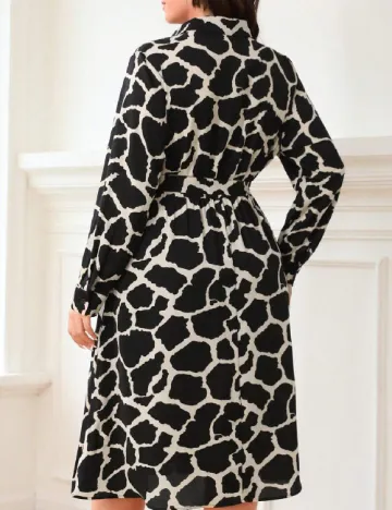 Rochie medie SHEIN CURVE, animal print Animal print