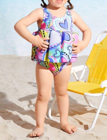 Costum de baie Shein Kids, mix culori