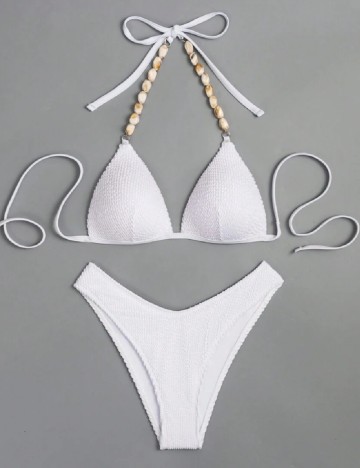 Costum de baie SHEIN, alb