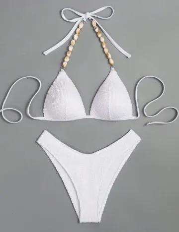 Costum de baie SHEIN, alb
