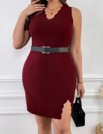 Rochie scurta SHEIN CURVE, visiniu Rosu