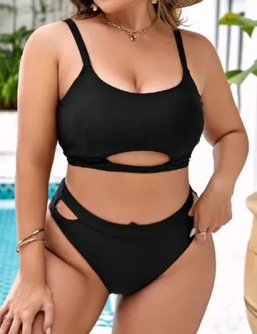 Costum de baie SHEIN CURVE, negru