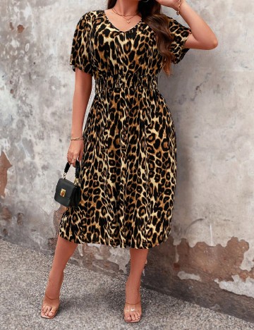 Rochie medie SHEIN CURVE, animal print