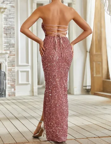 Rochie lunga Giffniseti, roz