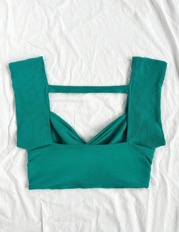 Top SHEIN CURVE, verde