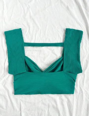 Top SHEIN CURVE, verde Verde