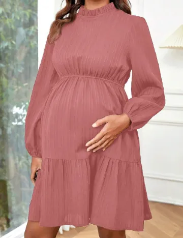 Rochie scurta SHEIN Maternity, roz pudra Roz