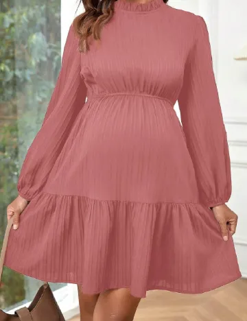 Rochie scurta SHEIN Maternity, roz pudra Roz