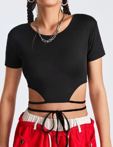 Top SHEIN, negru Negru