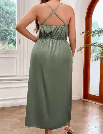 Rochie lunga SHEIN CURVE, verde Verde