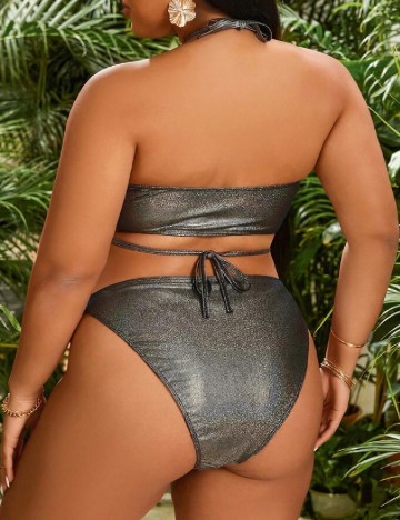 Costum de baie SHEIN CURVE, gri