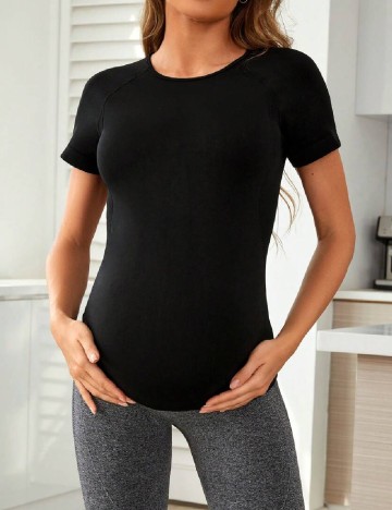 Tricou SHEIN Maternity, negru