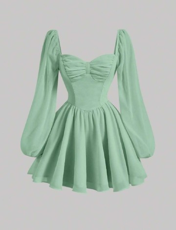 Rochie scurta SHEIN, verde