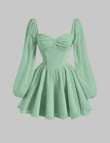 Rochie scurta SHEIN, verde Verde