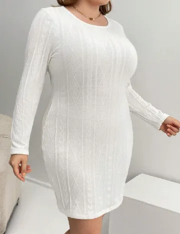 Rochie scurta SHEIN CURVE, ecru Alb