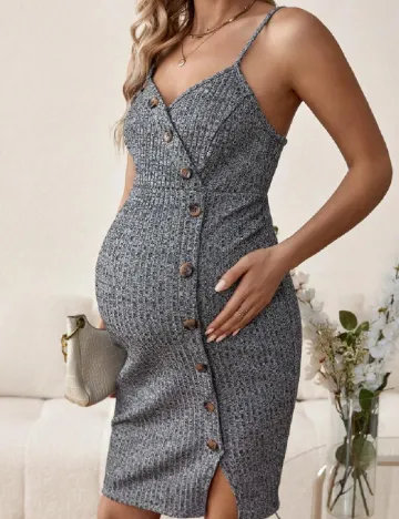 Rochie scurta SHEIN Maternity, gri Gri