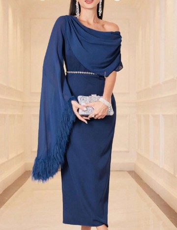 Rochie medie SHEIN, albastru