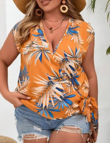 Bluza SHEIN CURVE, portocaliu Portocaliu