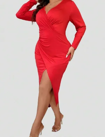 Rochie scurta SHEIN CURVE, rosu Rosu