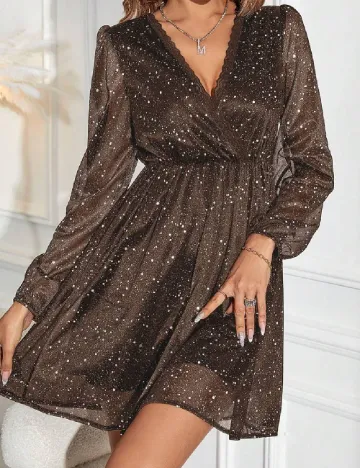 Rochie scurta SHEIN, maro Maro