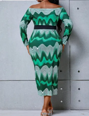 Rochie medie SHEIN CURVE, verde Verde