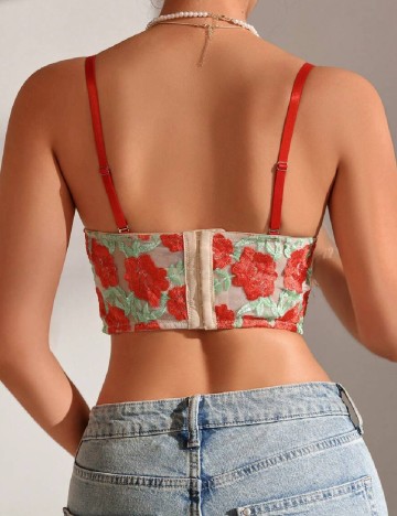 Top SHEIN, floral print