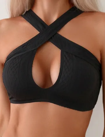 Costum de baie SHEIN, negru Negru