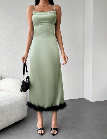 Rochie medie SHEIN, verde