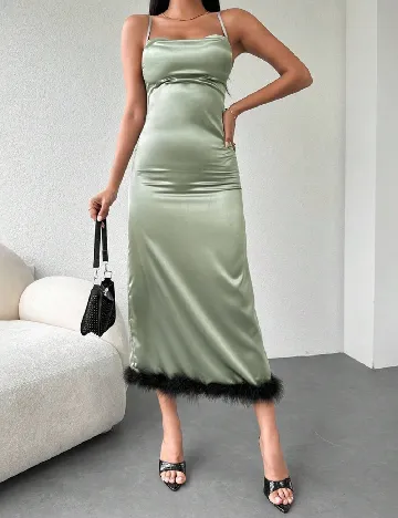 Rochie medie SHEIN, verde Verde