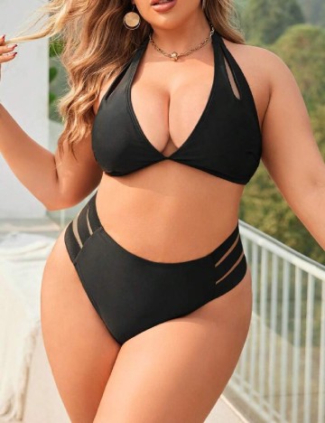 Costum de baie SHEIN CURVE, negru