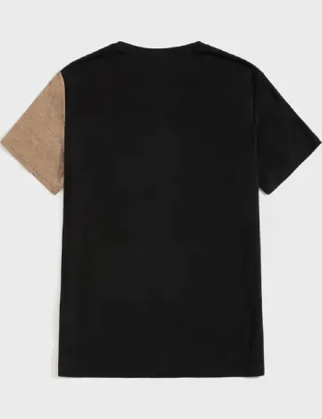 Tricou SHEIN, negru/maro Negru