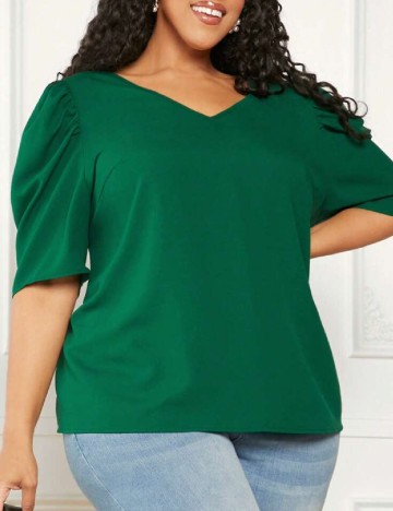 Bluza SHEIN CURVE, verde