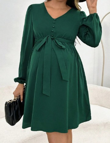 Rochie scurta SHEIN Maternity, verde