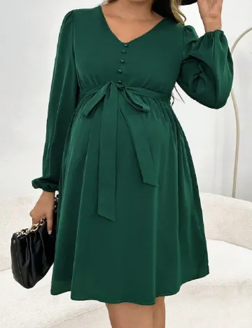 Rochie scurta SHEIN Maternity, verde Verde