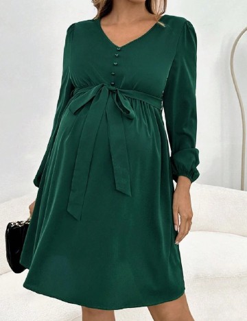 Rochie scurta SHEIN Maternity, verde