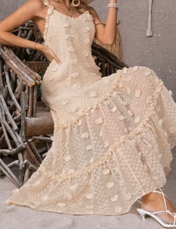 Rochie lunga SHEIN, crem